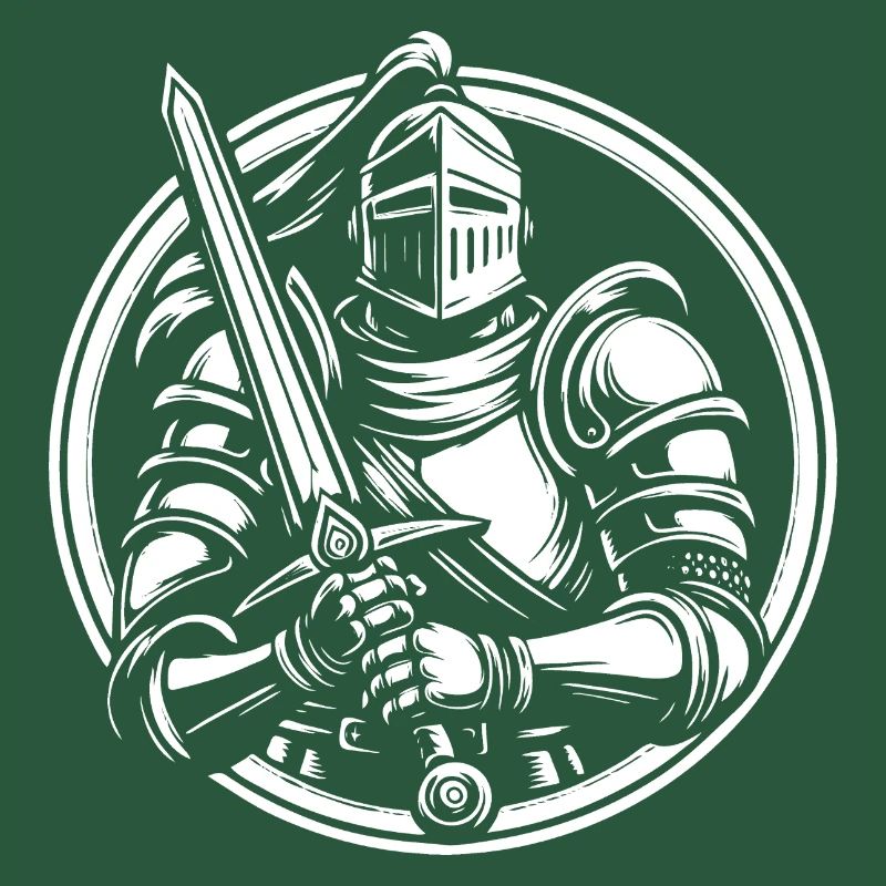 Conception de logo de chevalier pour l’éventail médiéval