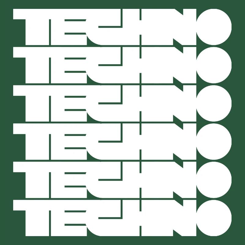 Techno Music Bold Abstract Geometry logo