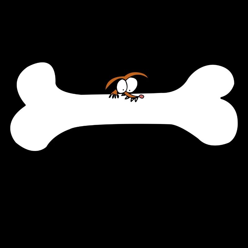Chien avec os