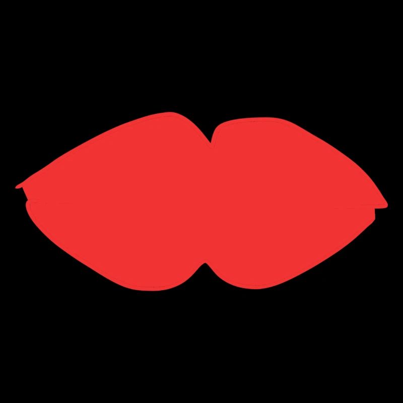 Lippen Lippe Symbol rot