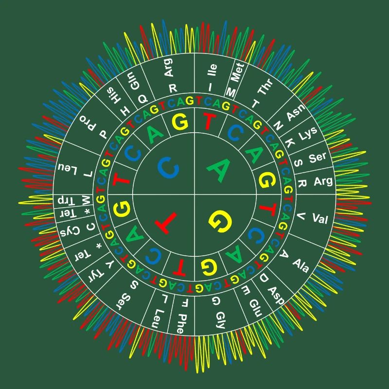 Sanger Codon Circle (dark background)