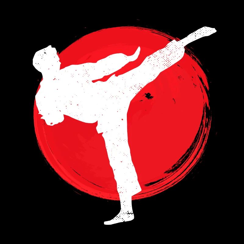 Karate karate kick symbol