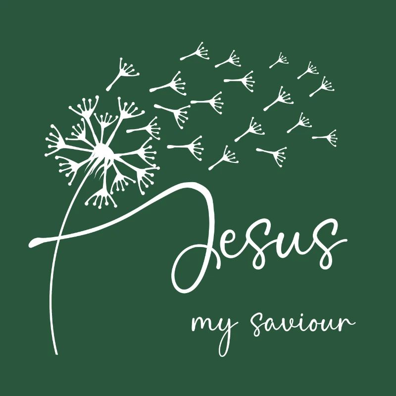 Jesus, my saviour has a chic dandelion graphic de