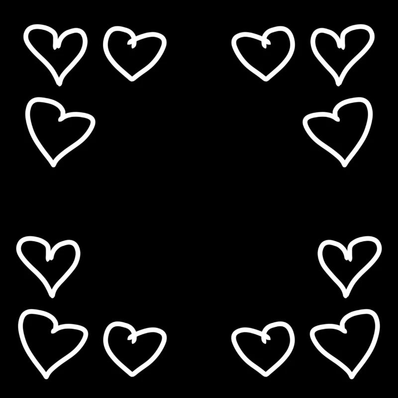 hearts pattern frame angular heart love