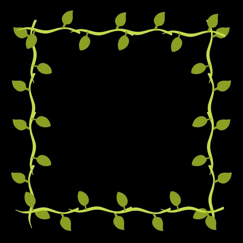 Four Leaves Line Nature Frame Sheet