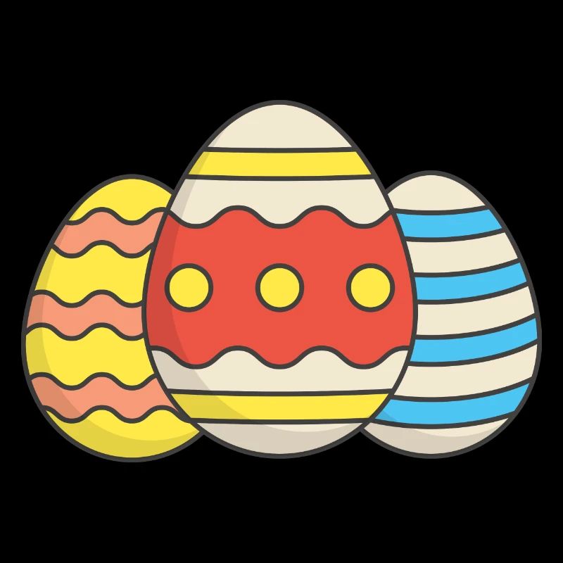 colorful easter eggs