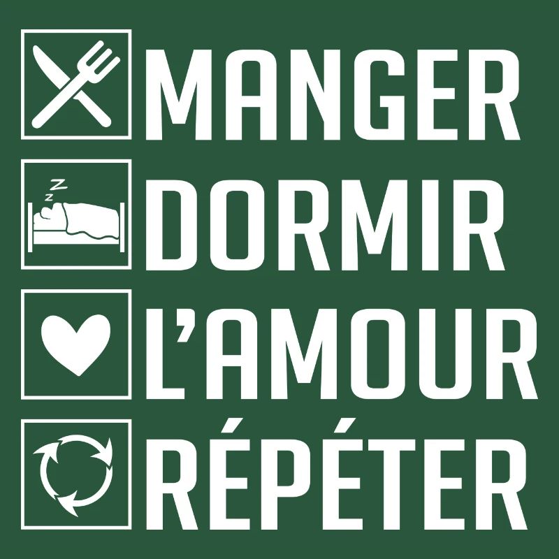 Manger, Dormir, L'amour, Répéter