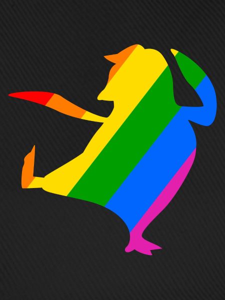 Rainbow Penguin Does Karate