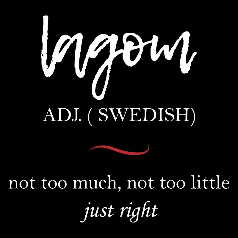Lagom Swedish Spruch Geschenk