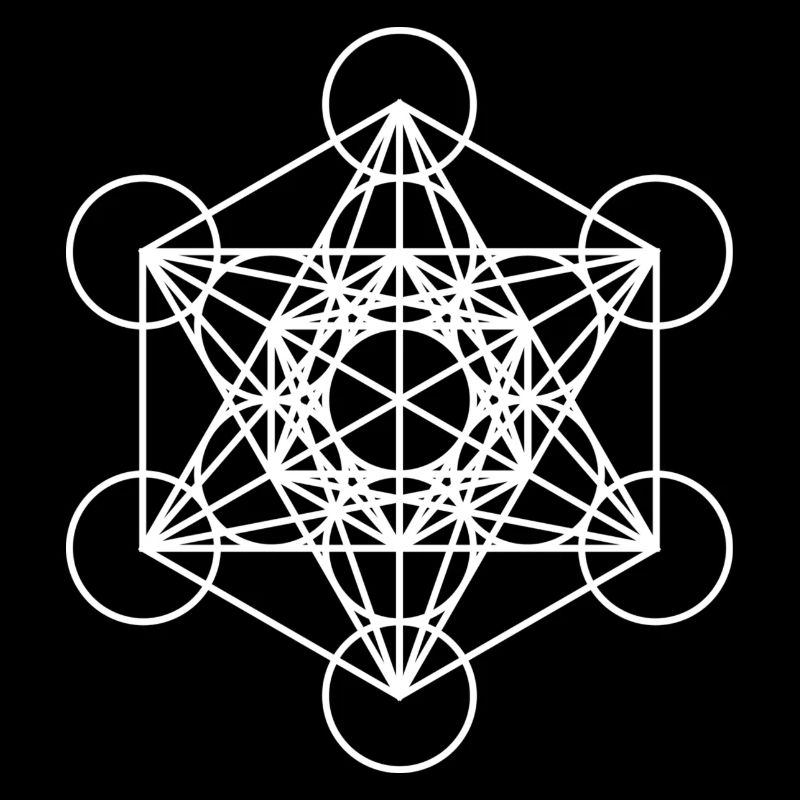 metatron cube white Würfel Geschenkidee
