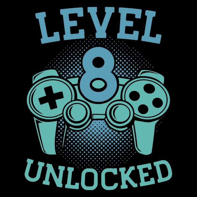 8th birthday level 8 unlocked 8 year gift idea