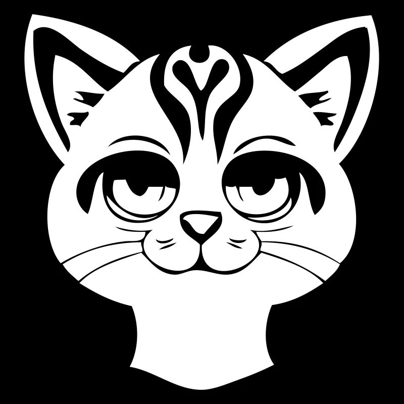 Chat défoncé dans une tige de dessin animé
