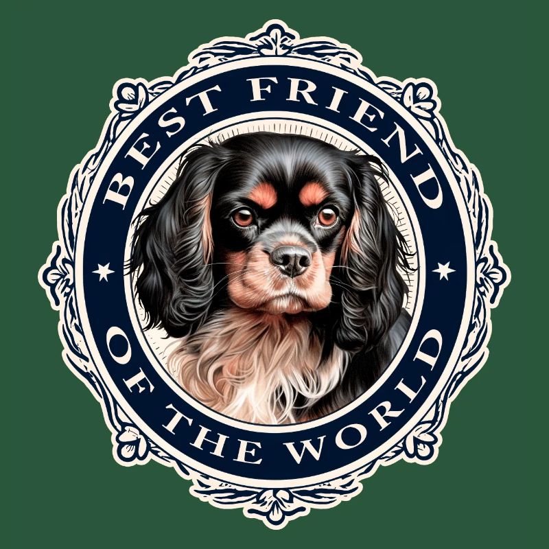 Bester Freund der Welt Cavalier Schwarz &; Hellbraun
