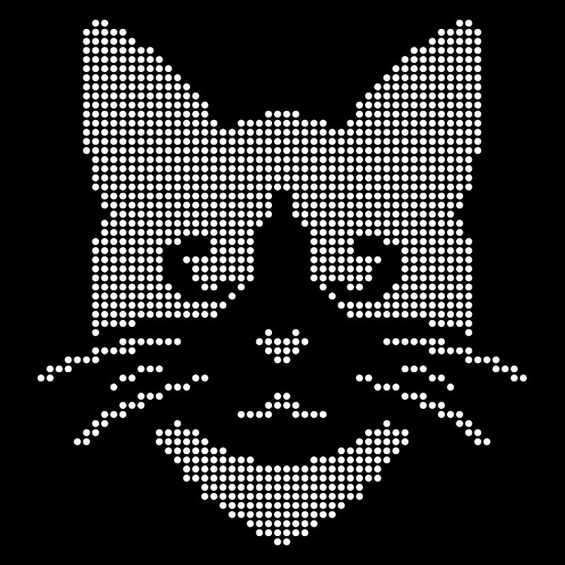 Halftone Cat Face
