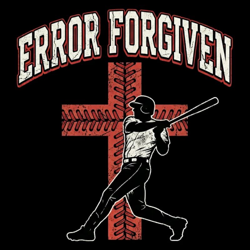 Error Forgiven Christlicher Baseball Glaube Jesus