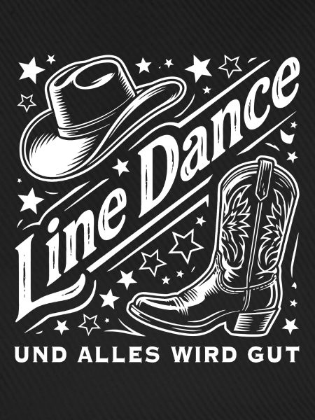 Line Dance Western Hut Stiefel Sterne