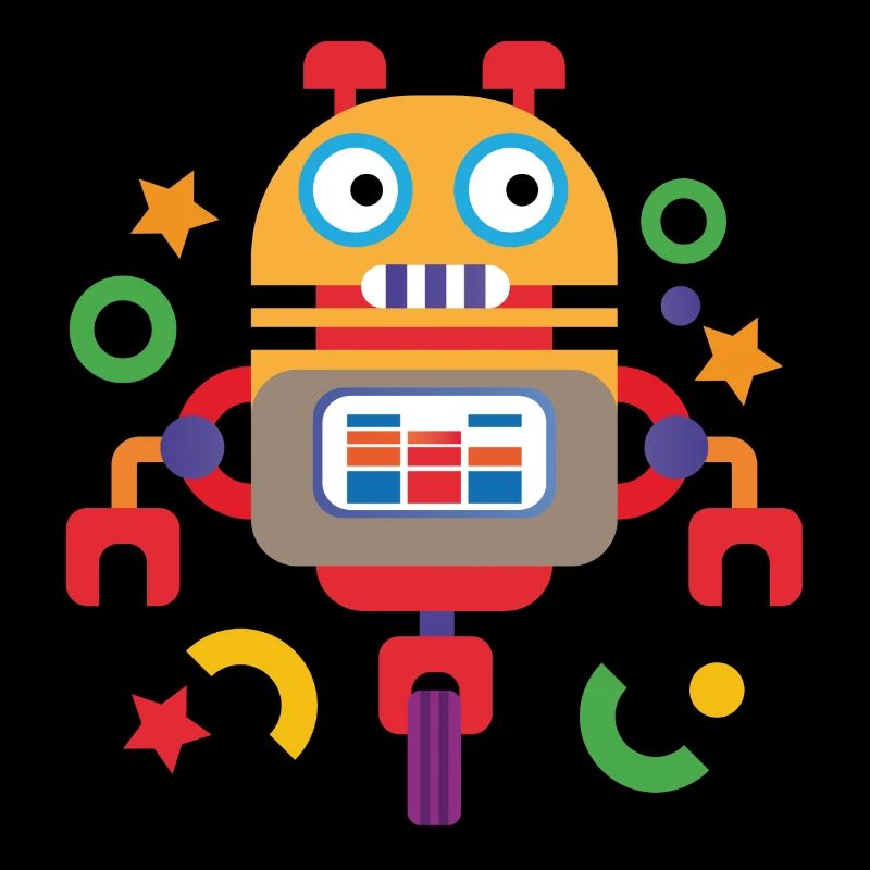 lustiger bunter Roboter