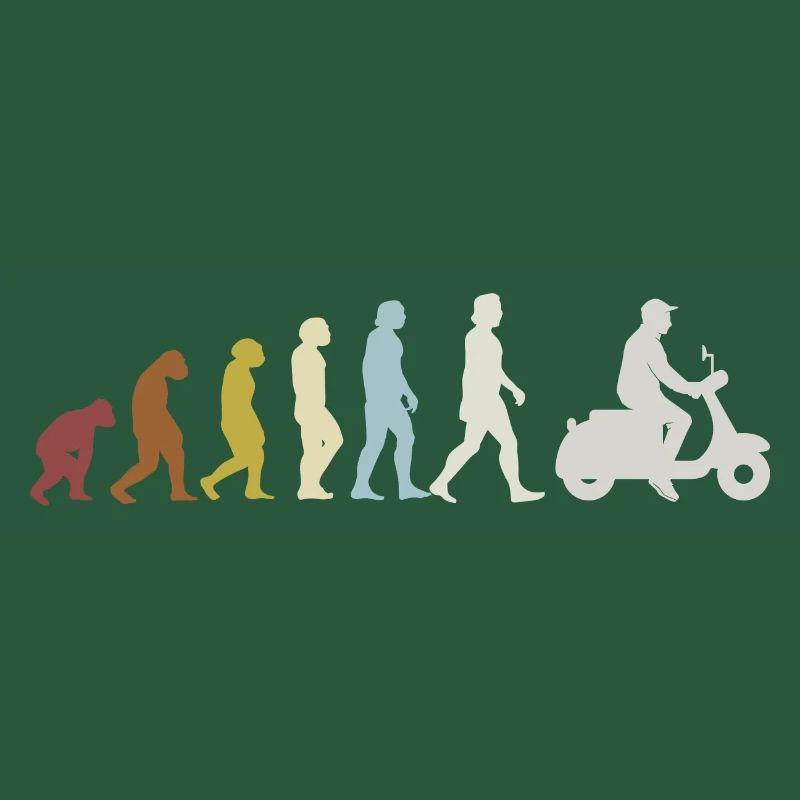 Mofa Moped Evolution Mopedfahrer Roller