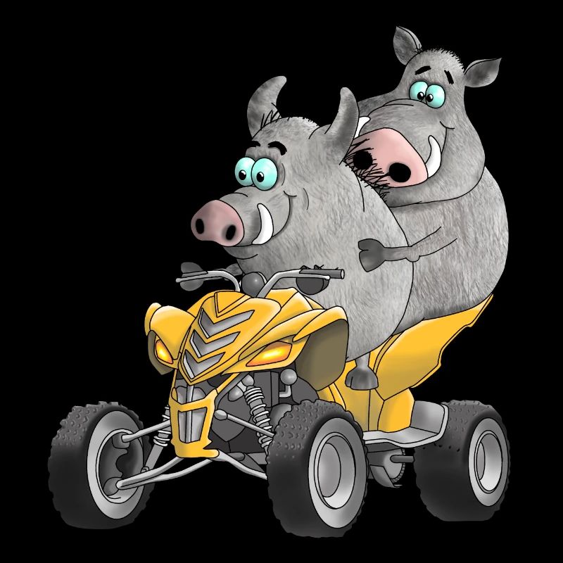 Lustige Quad Fahrer