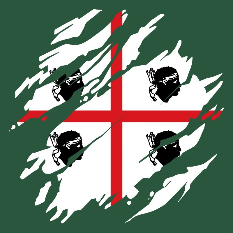 Sardaigne Drapeau Scratch Drapeau sarde Sardegna