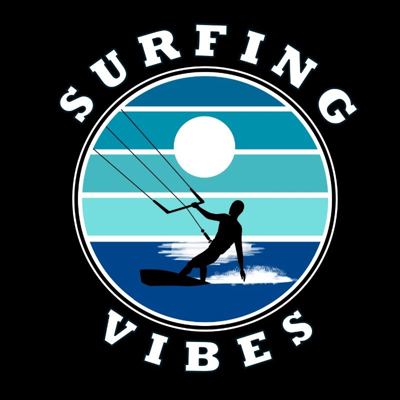 Surfing Vibes - rétro - kite surfer