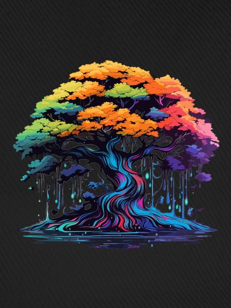 Bunter Bonsai Baum