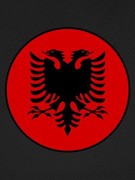Albania Flag Round