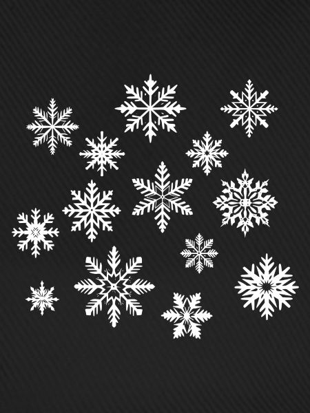 Snowflakes white