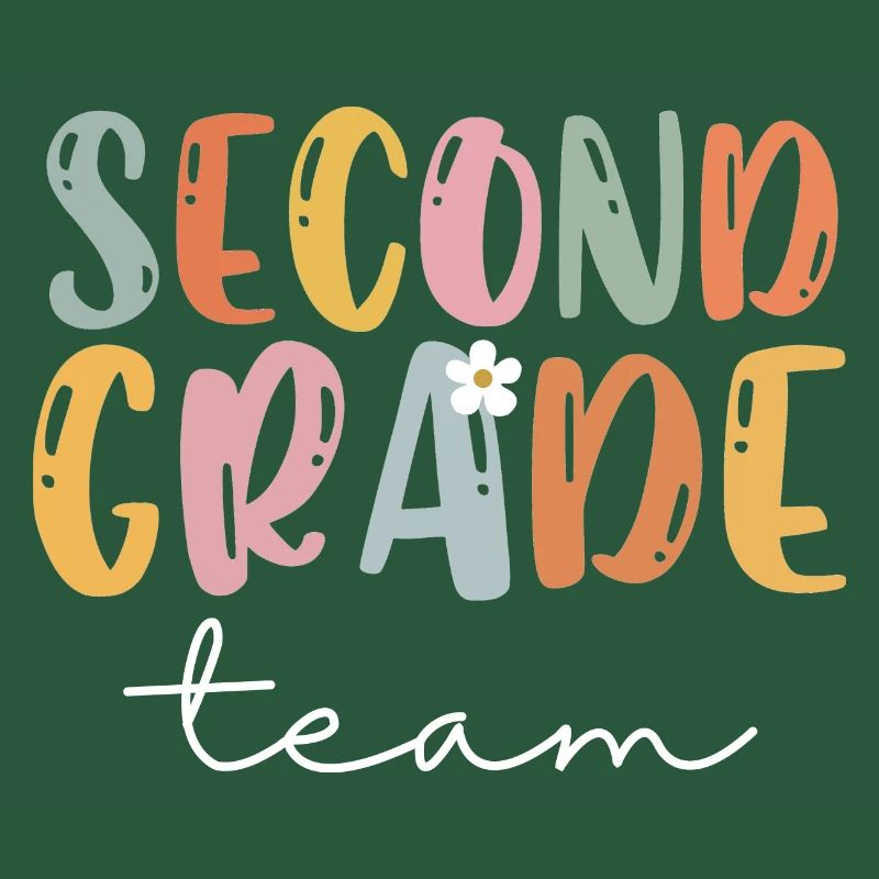 Team Second Grade 2nd Grade School Lehrer Geschenk