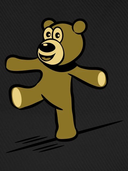 Teddybär Seiltanz balancieren