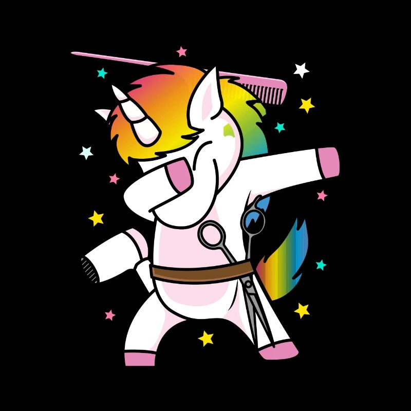 Dabbing Einhorn, unicorn Friseur, Barber, Geschenk
