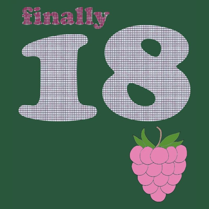 Endlich 18 – Beeren Plaid Design