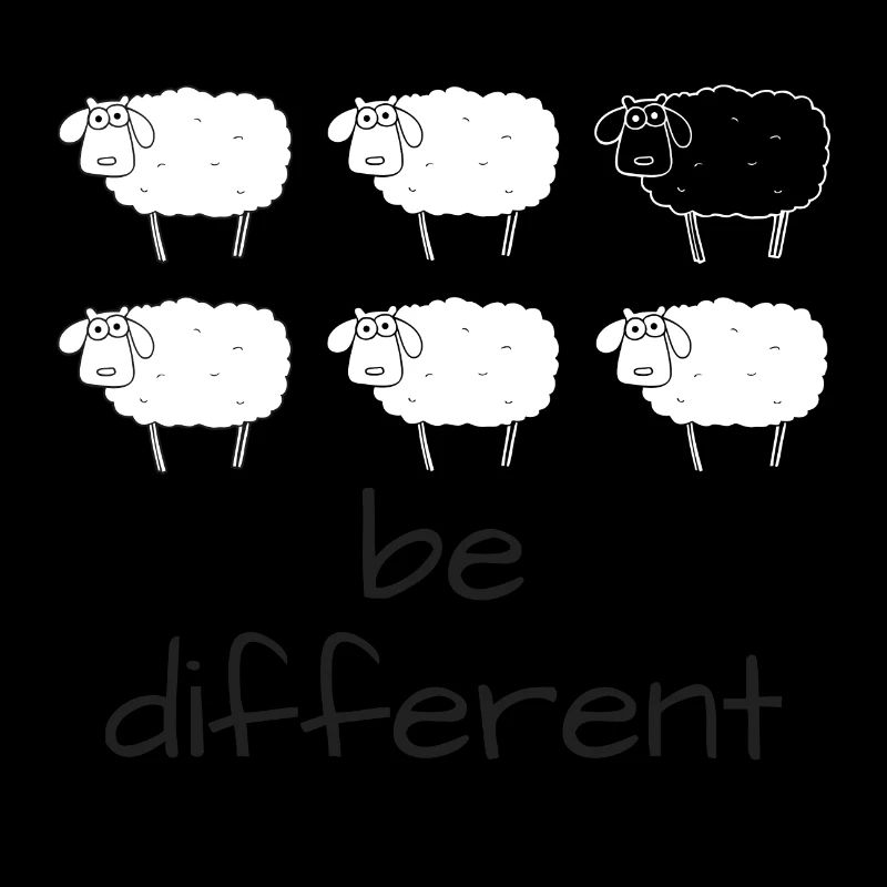 Être différent - un mouton noir