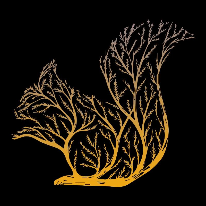 Eichhörnchen aus einem Baum