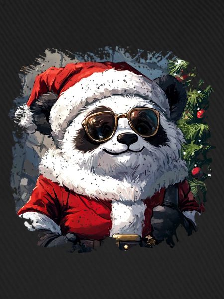 Panda Weihnachtsmann