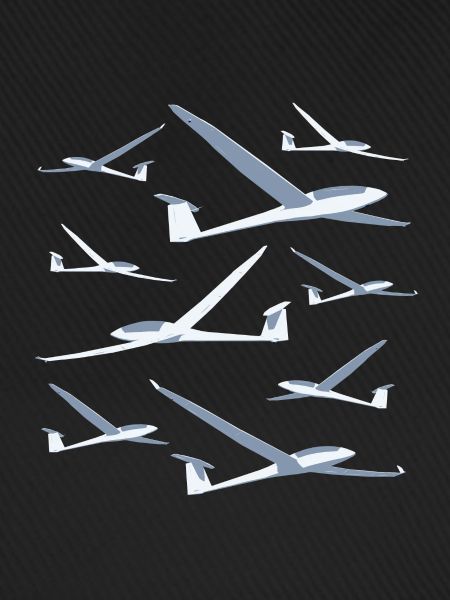 Cross country glider gaggle
