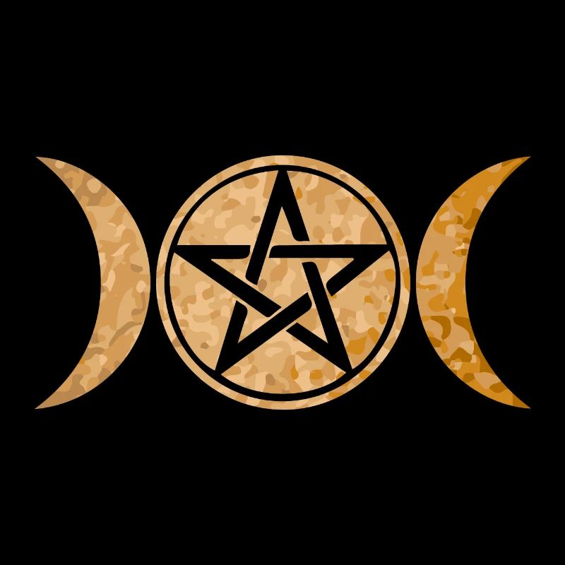 Wiccan Symbol Dreifach-Mond Geschenkidee