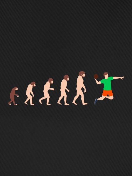Evolution Handball Player Lustige Geschenkidee
