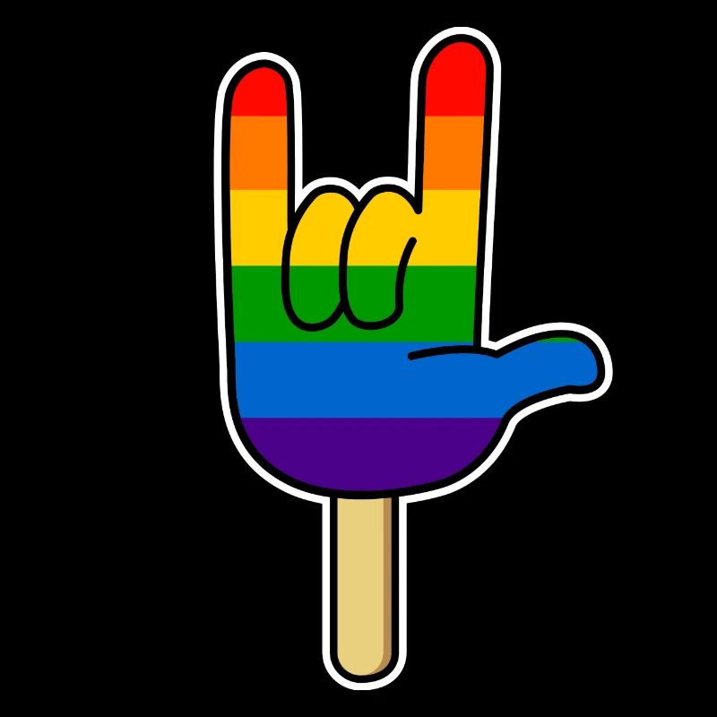 I Love You - Hand / Popsicles - Rainbow