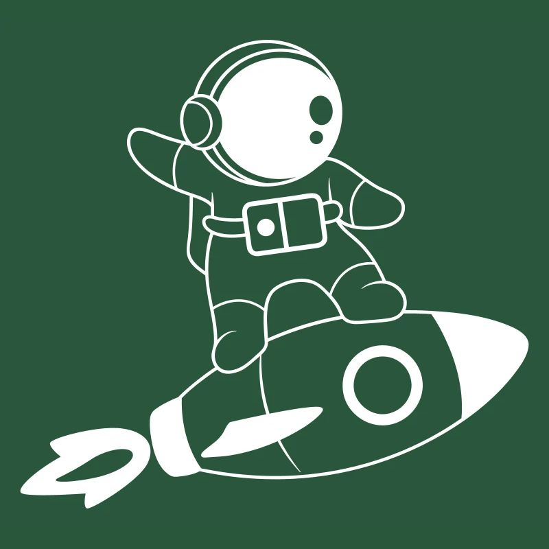 ASTRONAUT ROCKET SPACE SPACE STAR FLY MOTIF