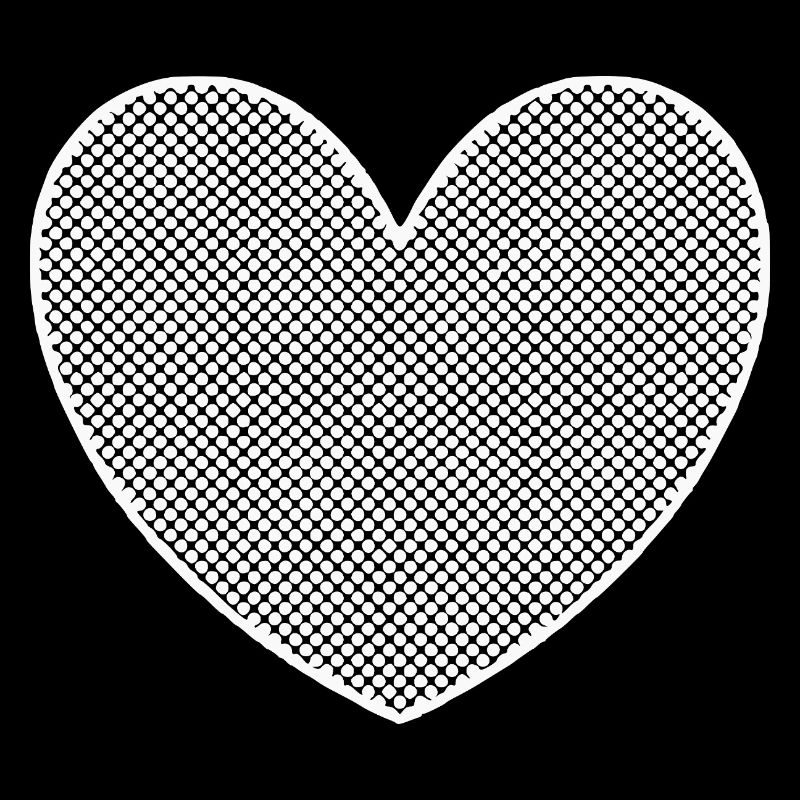 white heart white dotted pattern dots gift