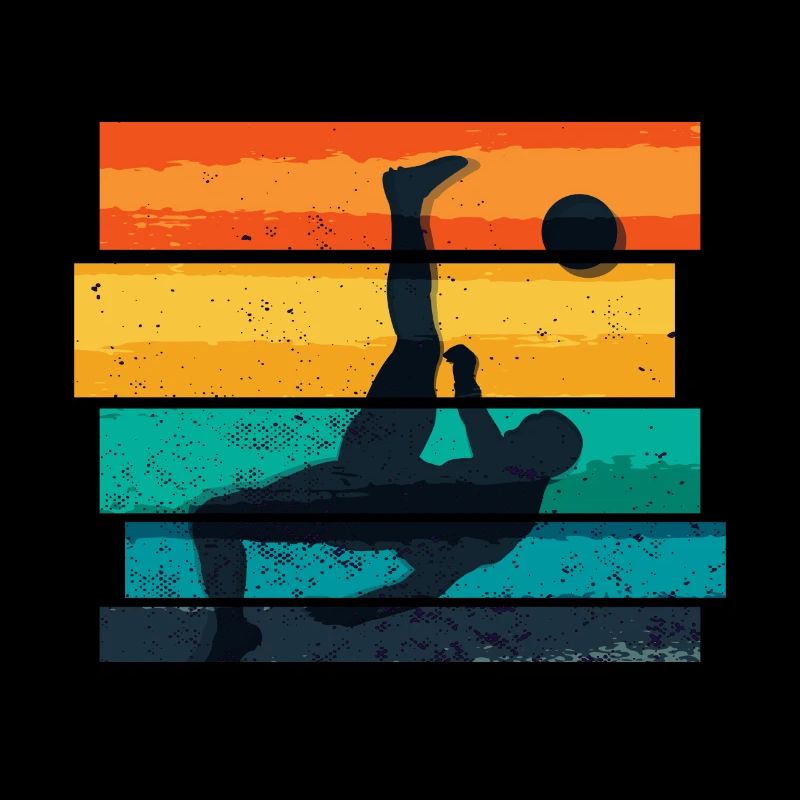Fußball Silhouette Retro Vintage
