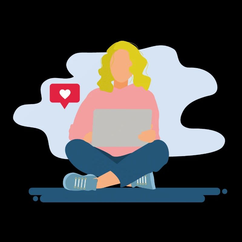 Mädchen am Laptop