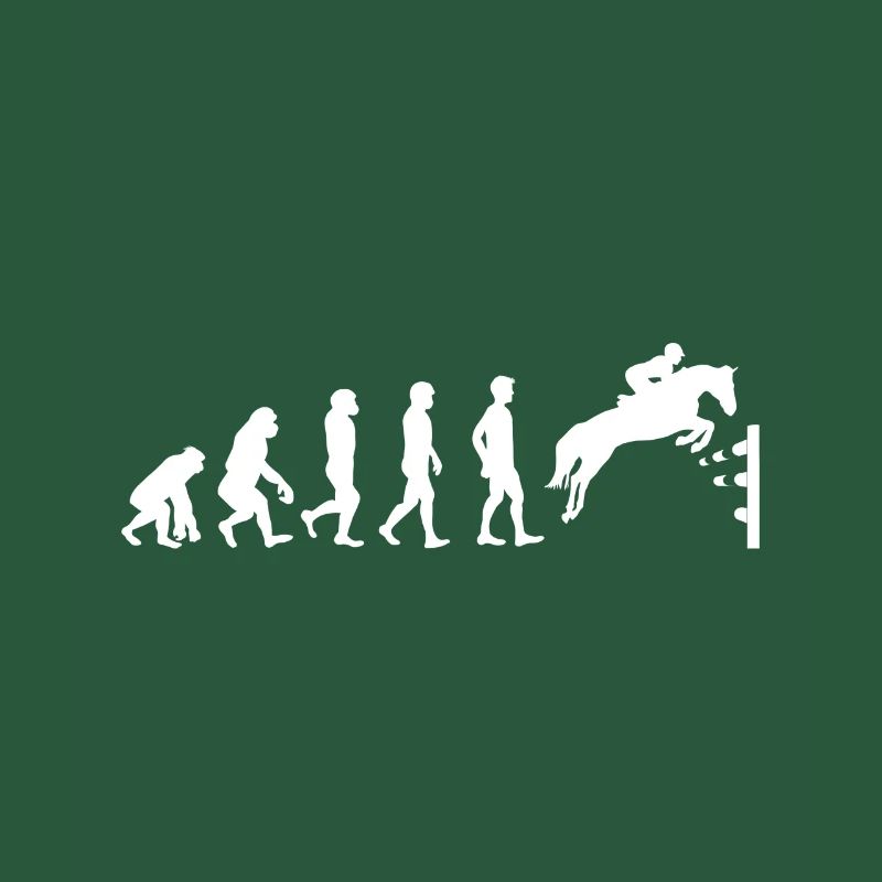 Evolution des Springreiten Pferd reiten Geschenk