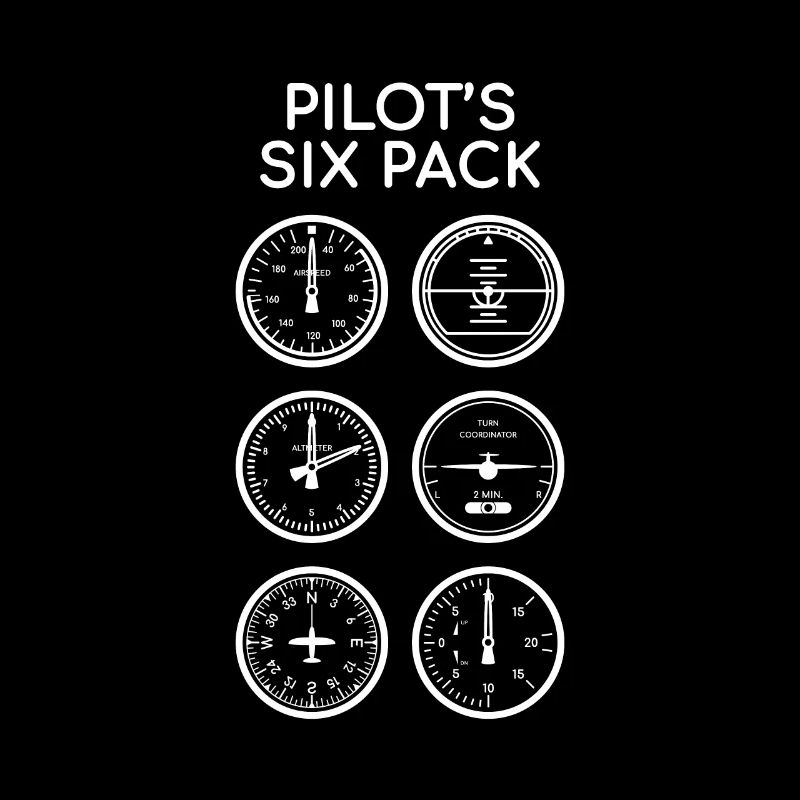 Luftfahrt - Pilot's Six Pack - Geschenk