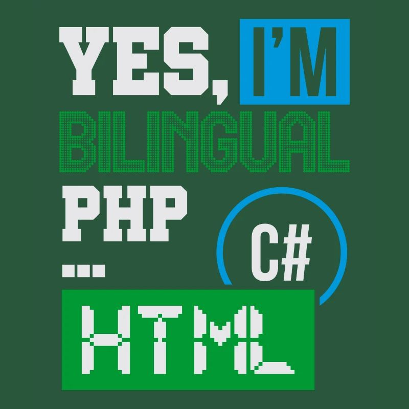 Computerprogrammierer Humor Ja, ich bin zweisprachig HTML