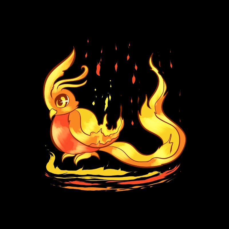 CURIOUS PHOENIX CHICK - Cute phoenix chick