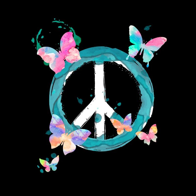 Peacezeichen Schmetterlinge