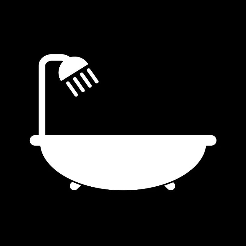 Baignoire avec pommeau de douche