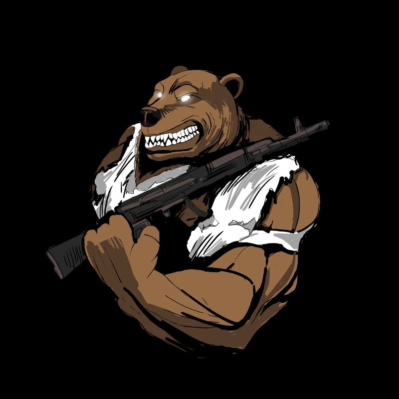 Bear with the weapon